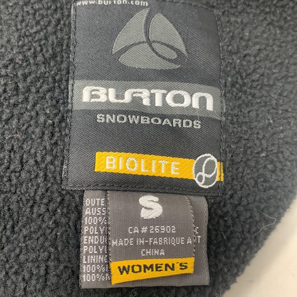 Burton Snowboarding jacket Biolite fleece lined zip pockets tan grey - Picture 6 of 9